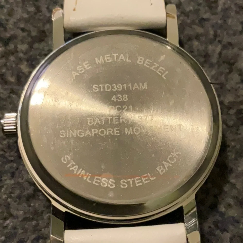Stylish & Patriotic White Watch with red, white & blue Numbers